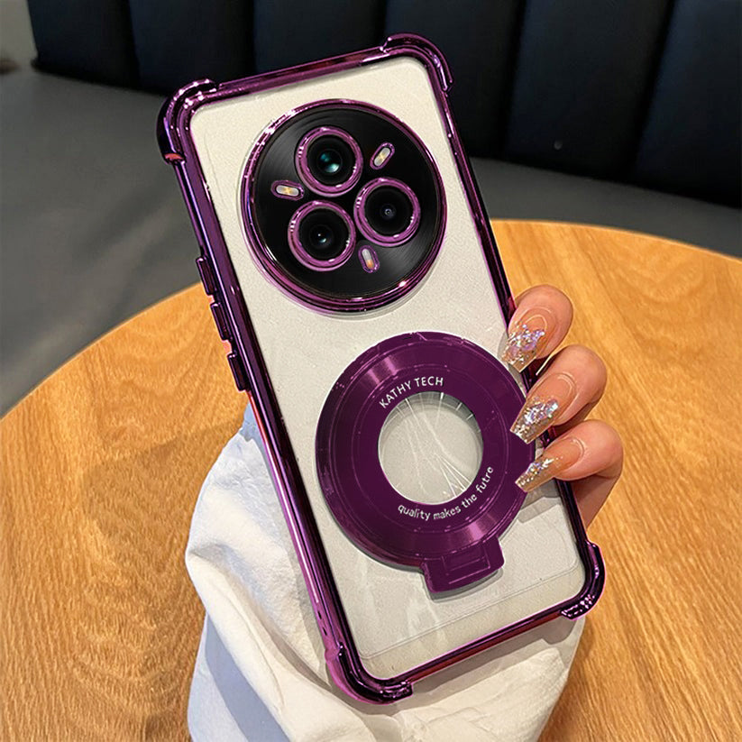 Realme 14 Pro+ 5G Original Magnifier Ring Stand Shockproof Case