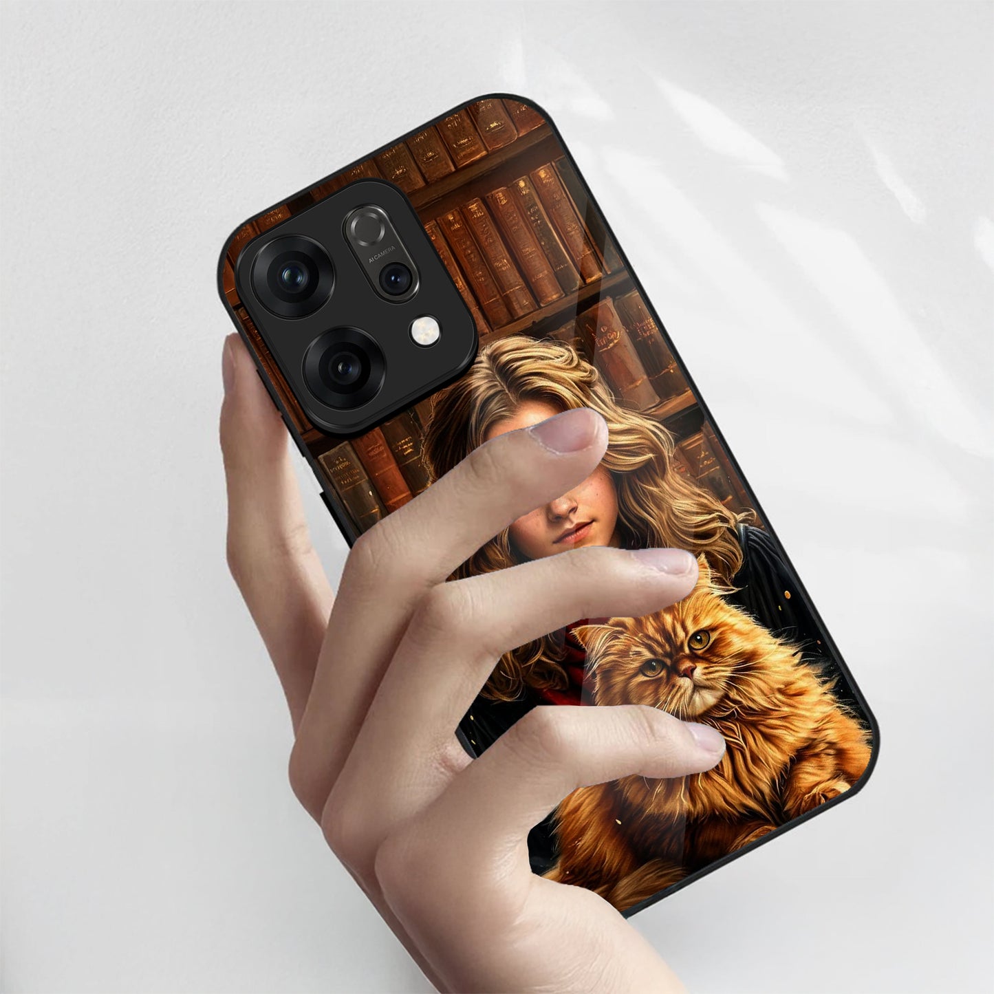 Oppo Reno 14 5G Premium Acrylic Shockproof Glass Back Case (Hermione)