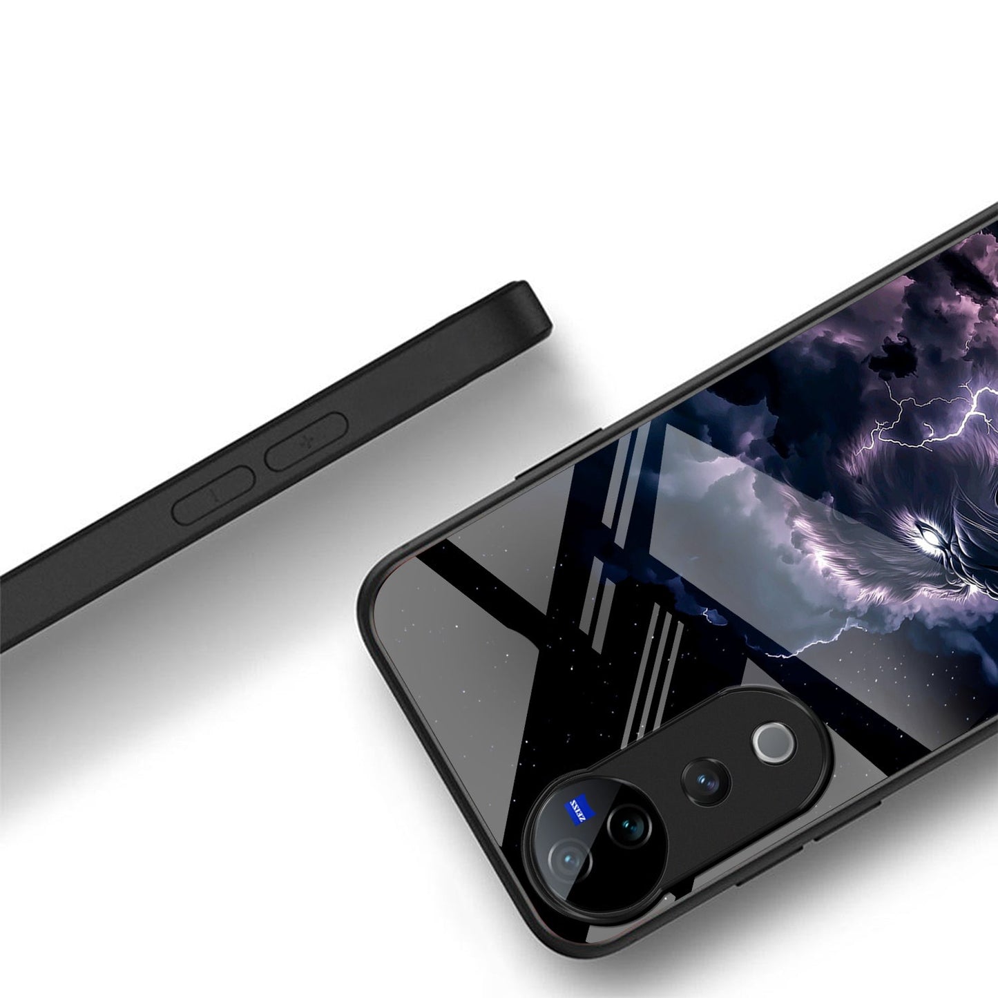 Vivo V40 Pro 5G Premium Acrylic Shockproof Glass Back Case (Storm King)