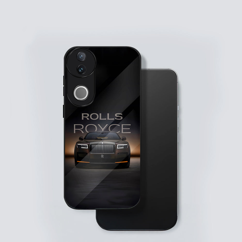 Vivo V50 5G Premium Acrylic Shockproof Glass Back Case (Rolls Royce)