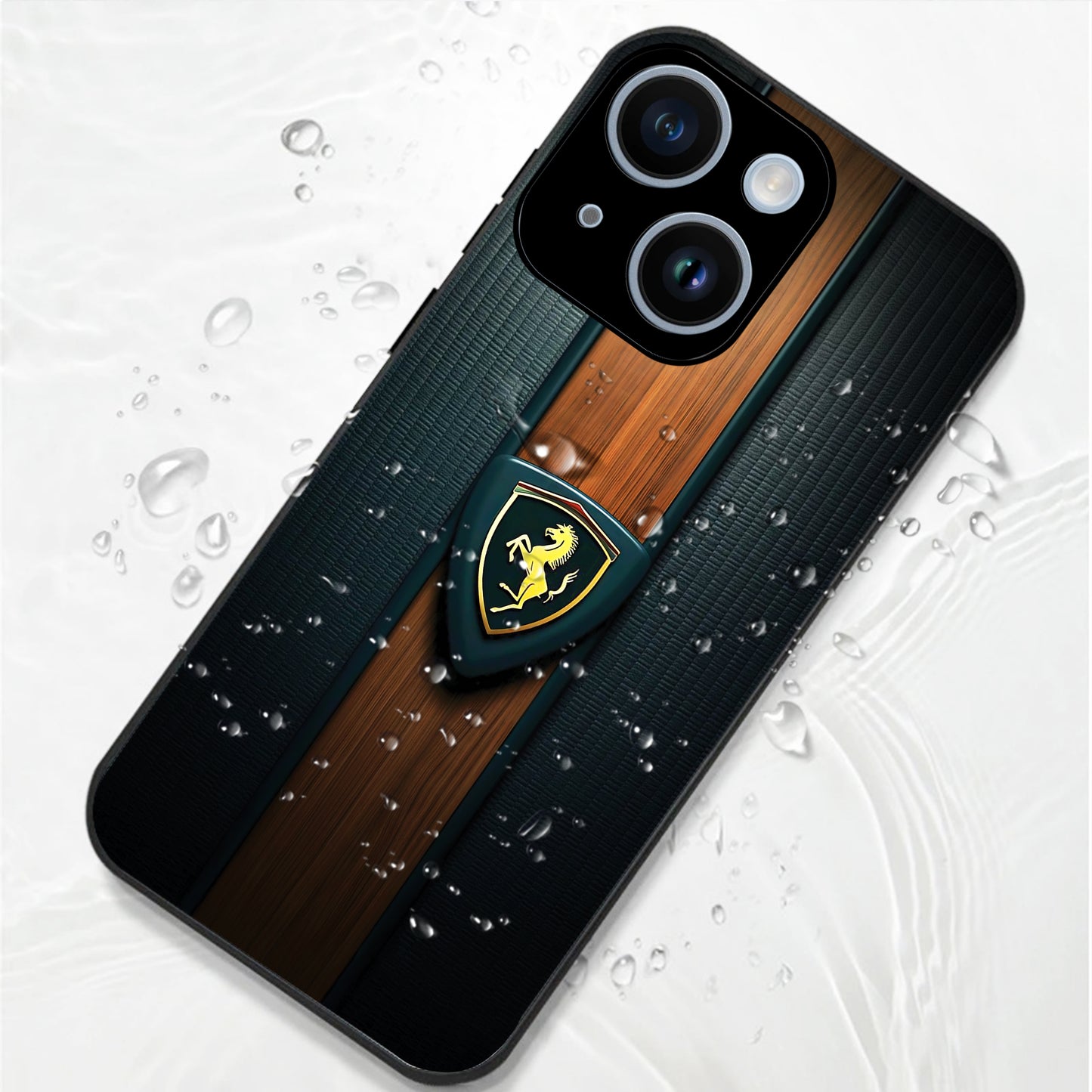 iPhone 14 Premium Acrylic Shockproof Glass Back Case (Royal Roadster)
