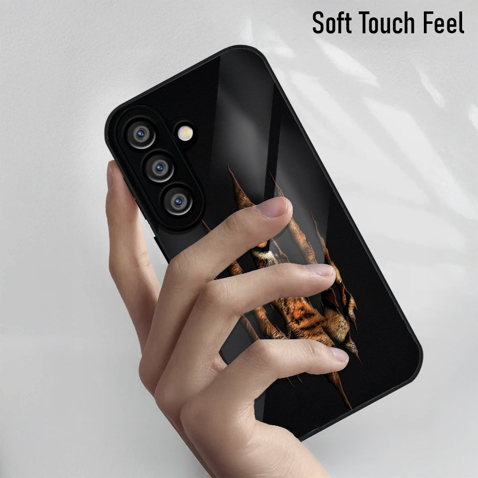 Samsung Galaxy A56 Premium Acrylic Shockproof Glass Back Case (Hidden Tiger)