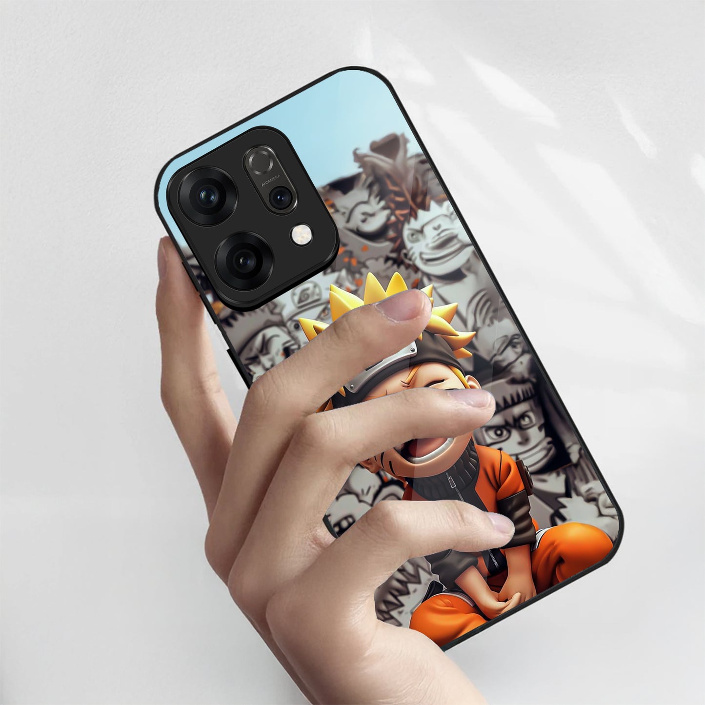 Oppo Reno 14 5G Naruto Anime Aesthetic Glass Case