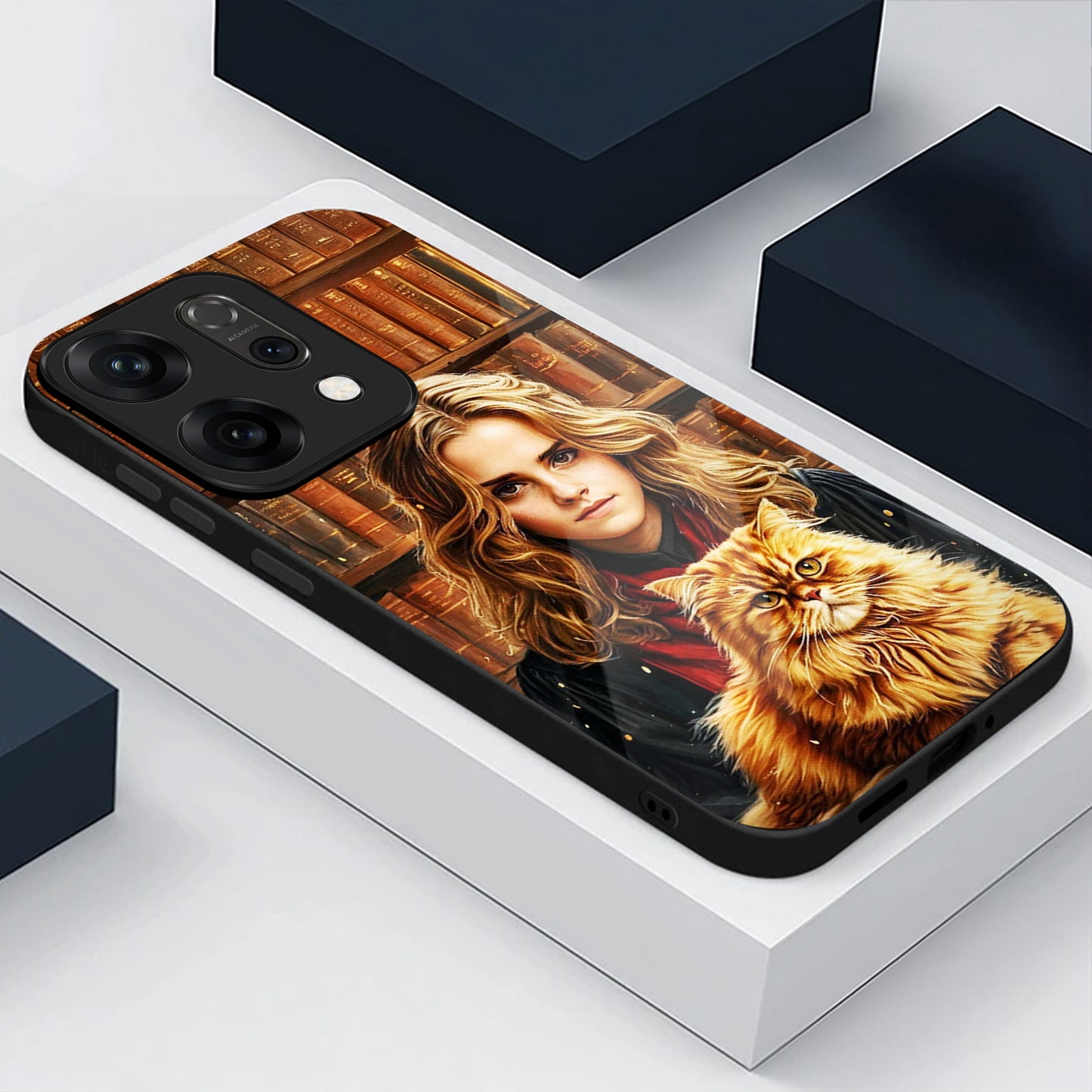 Oppo Reno 14 5G Premium Acrylic Shockproof Glass Back Case (Hermione)