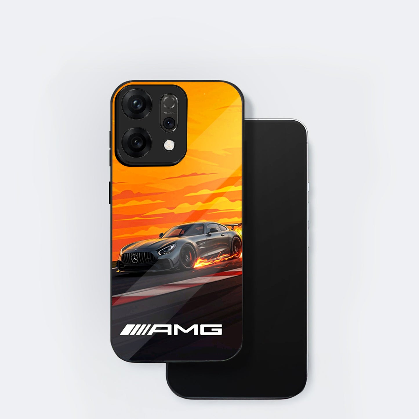 Oppo Reno 14 5G Premium Acrylic Shockproof Glass Back Case (AMG Drift)