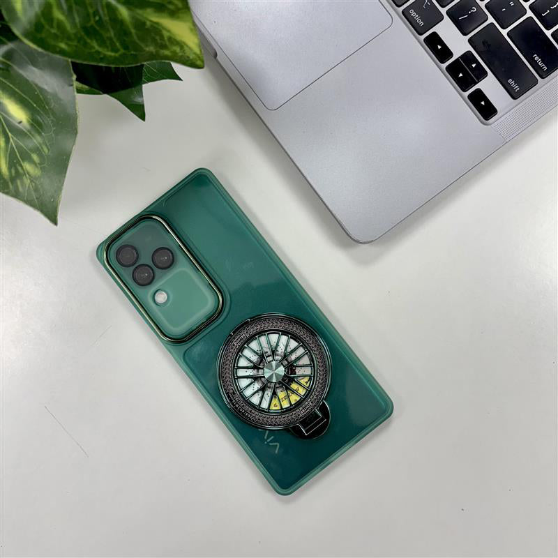 Vivo V30 Pro 5G Luxury Metal Camera Ring Protective Stress Buster Wheel 2.0 Back Cover