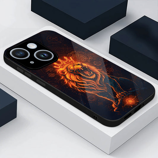 iPhone 14 Premium Acrylic Shockproof Glass Back Case ( King of Cosmos )