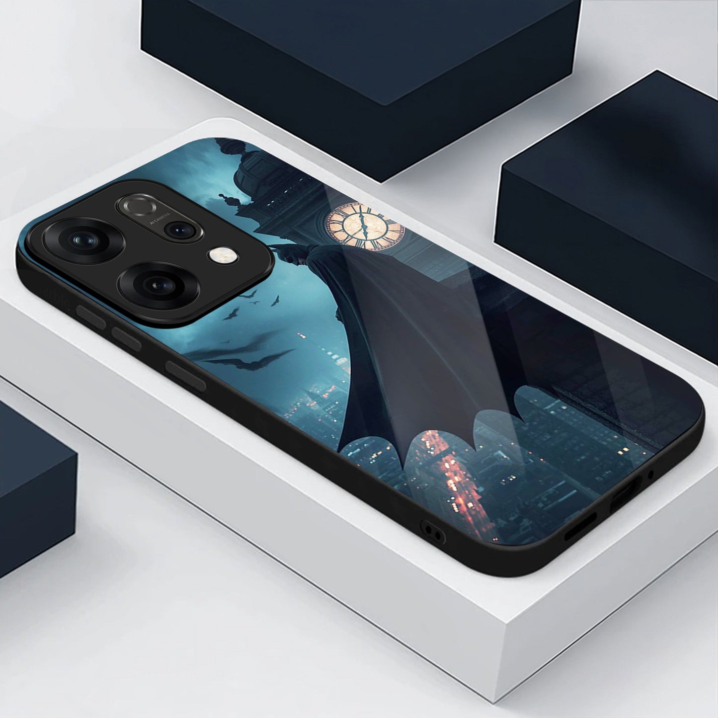 Oppo Reno 14 5G Premium Acrylic Shockproof Glass Back Case (Batman)