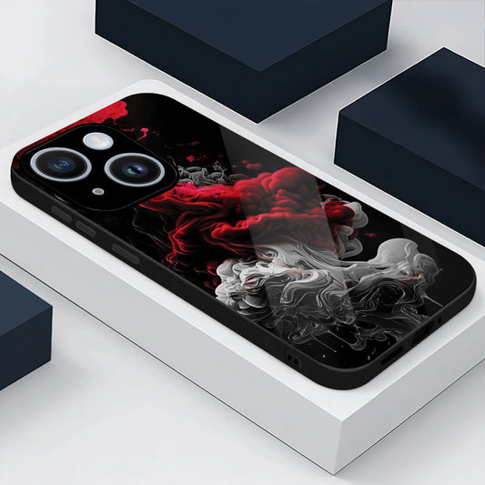 iPhone 14 Premium Acrylic Shockproof Glass Back Case ( Infernal Drift)