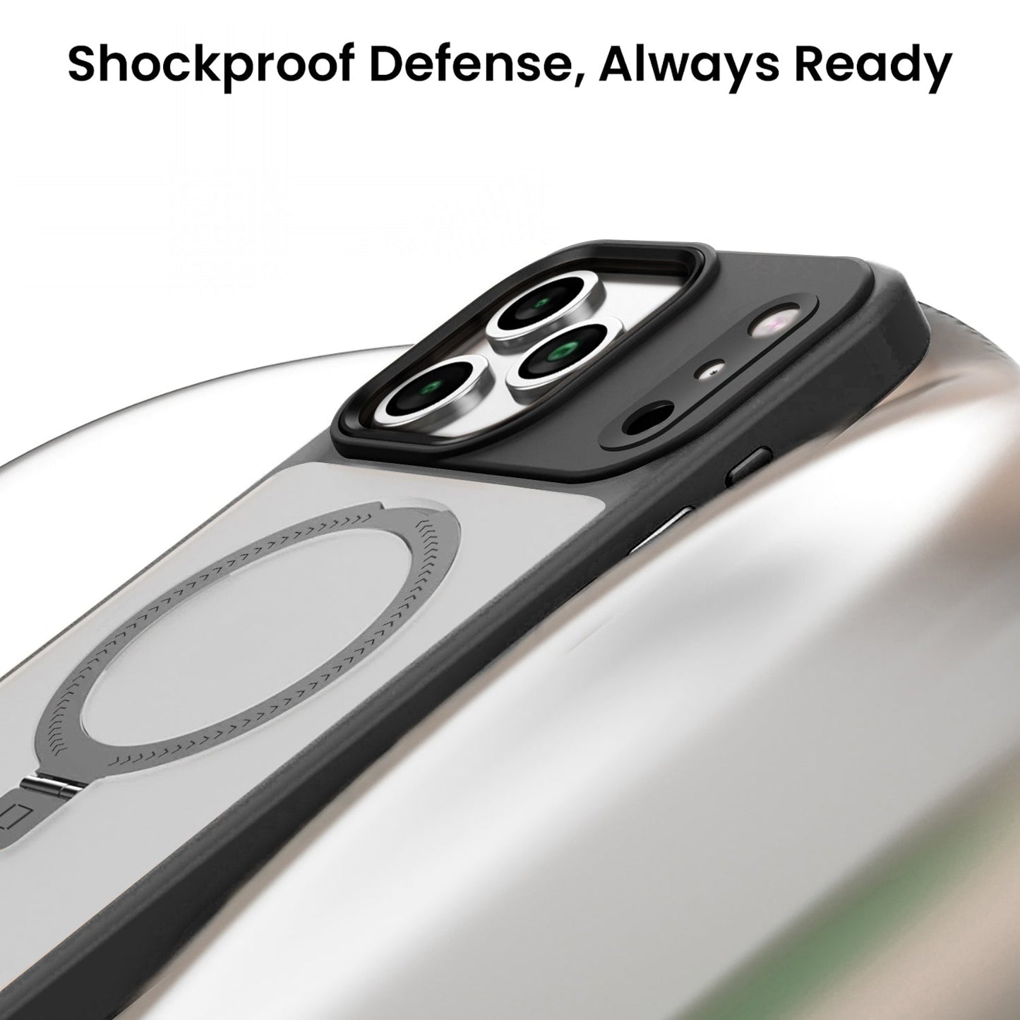 iPhone 17 Pro & 17 Pro Max Magnetic Defender Ring Stand Case