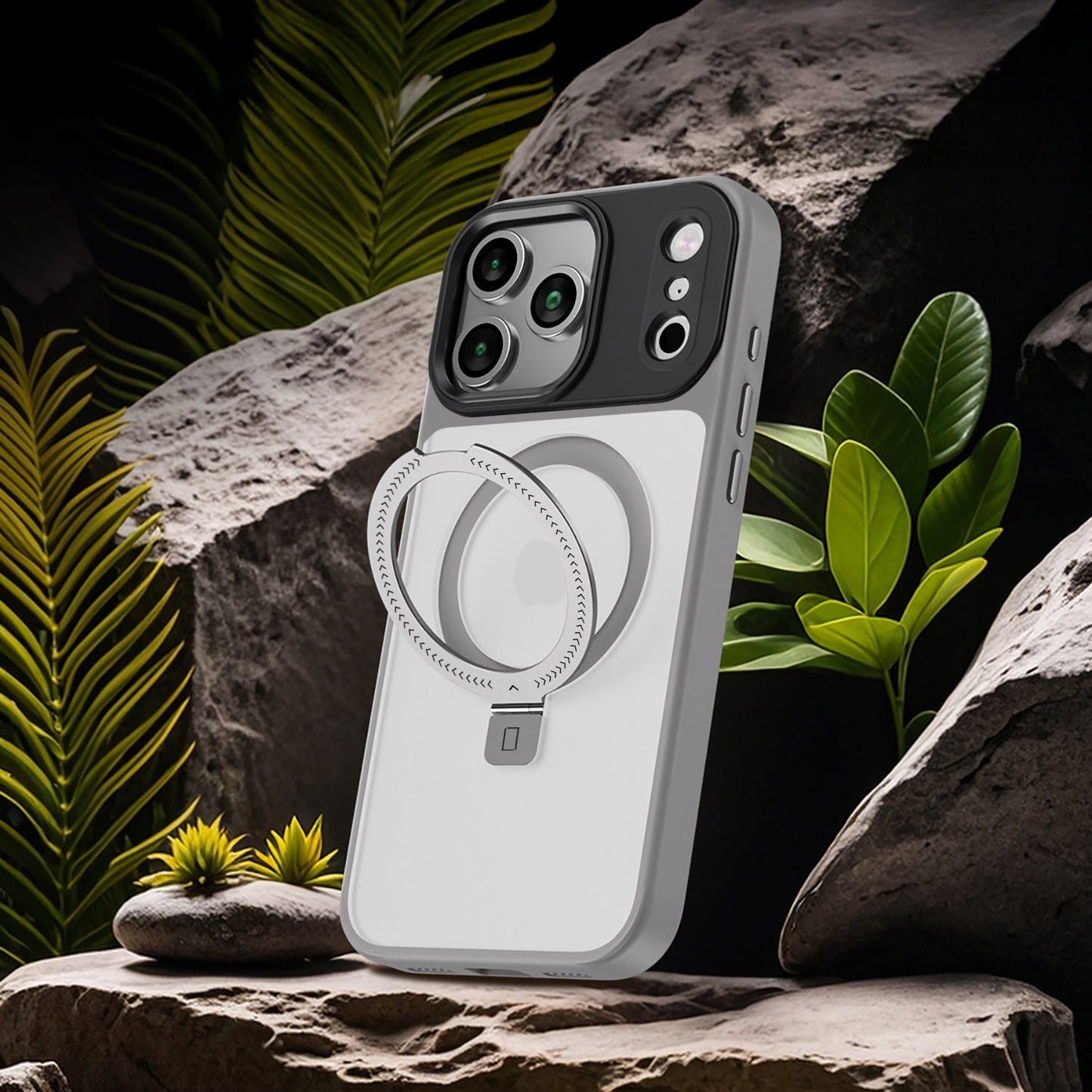 iPhone 17 Pro & 17 Pro Max Magnetic Defender Ring Stand Case