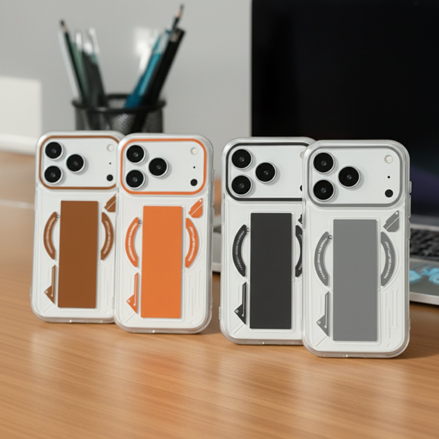 iPhone 17 Pro & 17 Pro Max Exquisite Stripe Stand Magsafe Case