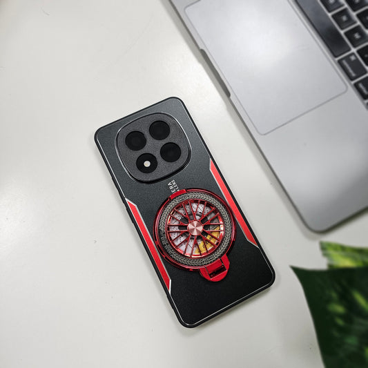 Redmi Note 14 Pro+ 5G Stress Buster Wheel Aluminium Metal Scratch Resistant Back Case