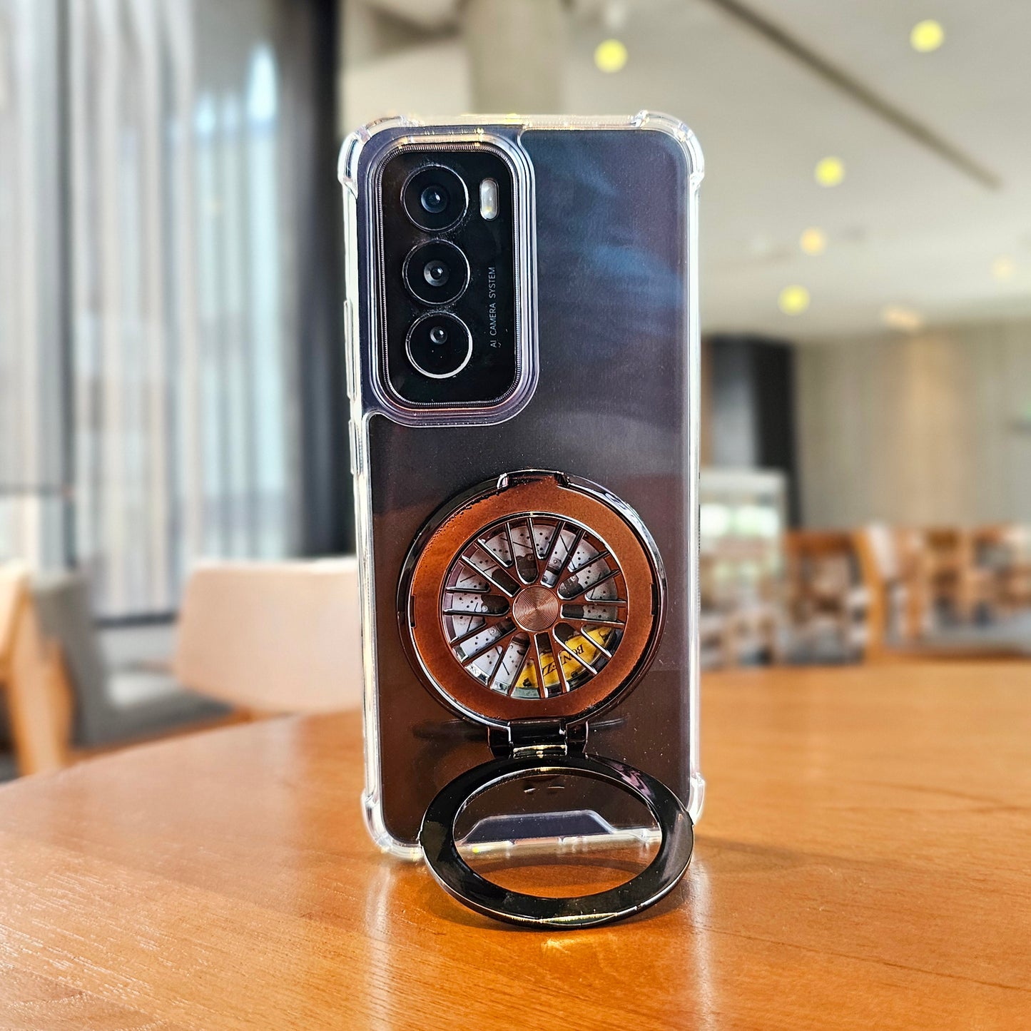 Oppo Reno12 Pro 5G 100% Original Transparent Four Corner Stress Buster Wheel Case