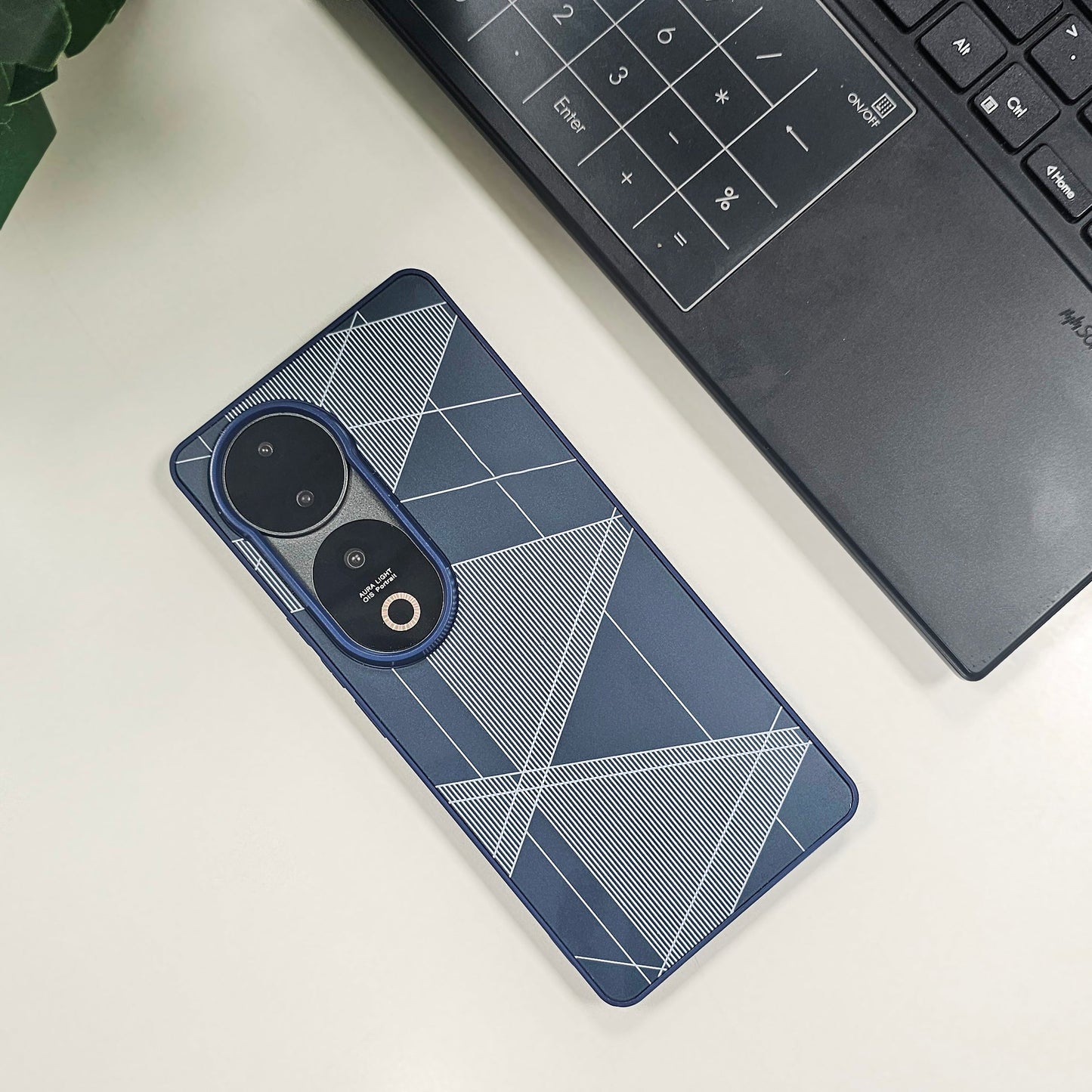 Vivo V40 Pro 5G Triangle Pattern Matte Back Shockproof Case