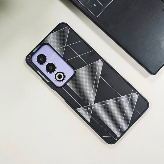Oppo A3 Pro 5G Triangle Pattern Matte Back Shockproof Case