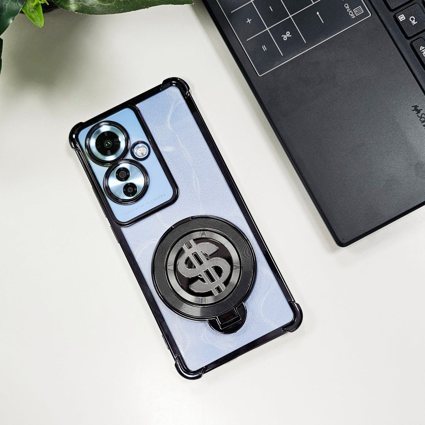 OPPO F25 PRO 5G Four Corner Airbags 100% Original Astro Money Magnet Rotating Dollar Case