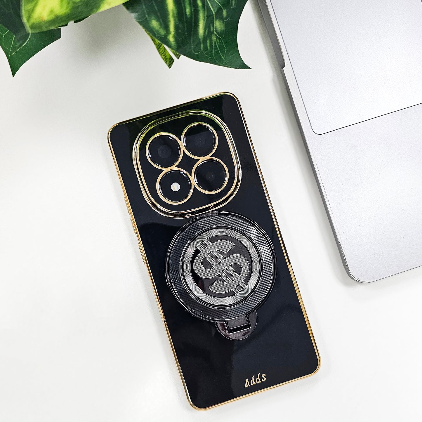 Redmi Note 14 Pro+ 5G Luxury Silicone Money Magnet Rotating Dollar Case