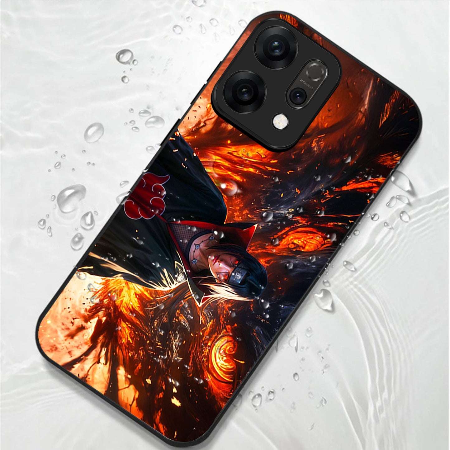 Oppo Reno 14 5G Premium Acrylic Shockproof Glass Back Case (Itachi Soul)