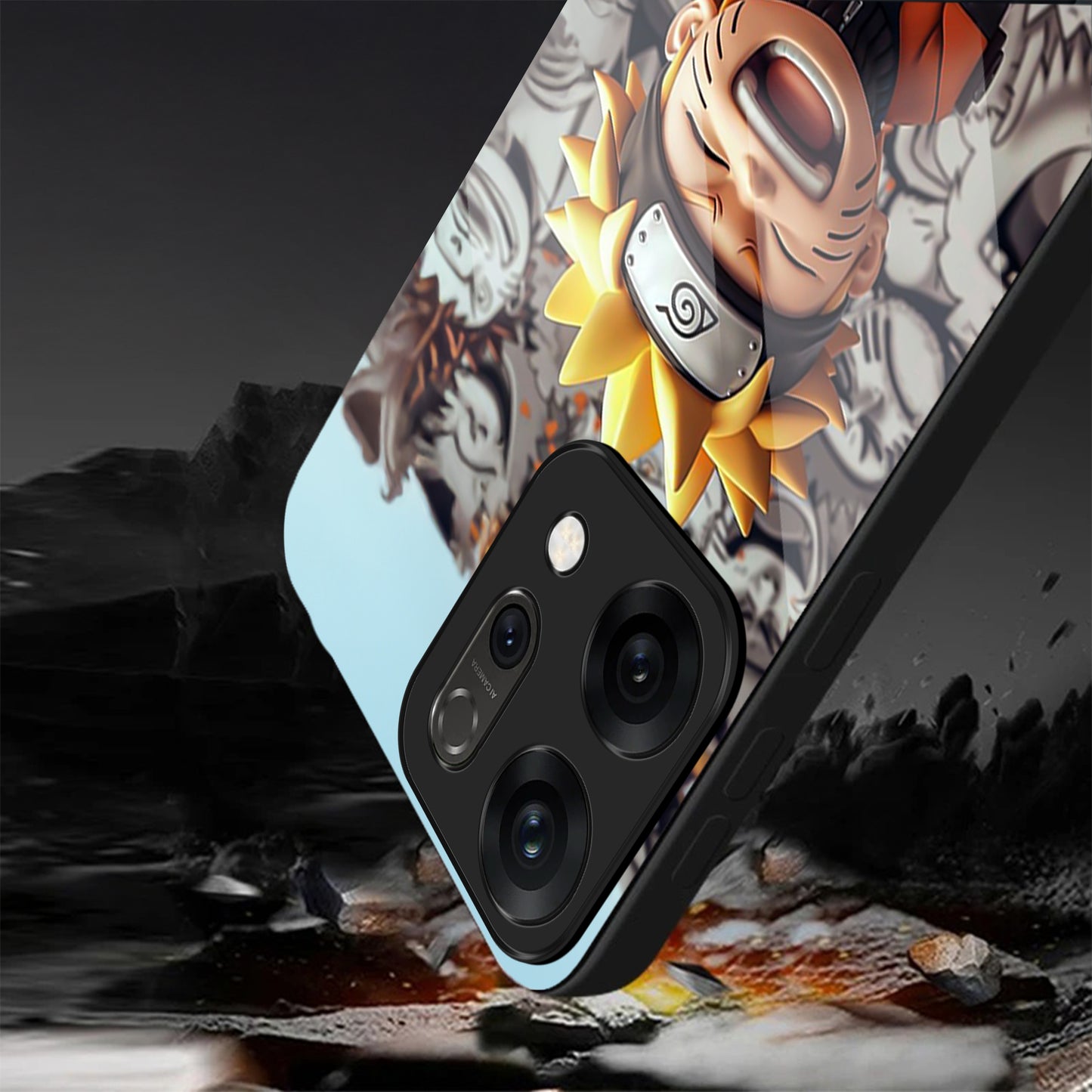 Oppo Reno 14 5G Naruto Anime Aesthetic Glass Case