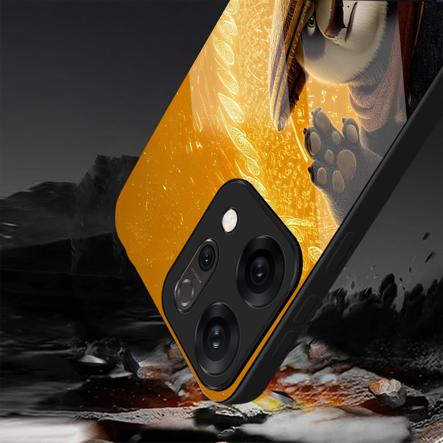 Oppo Reno 14 5G Kung Fu panda Character Design Aesthetic Glass Case