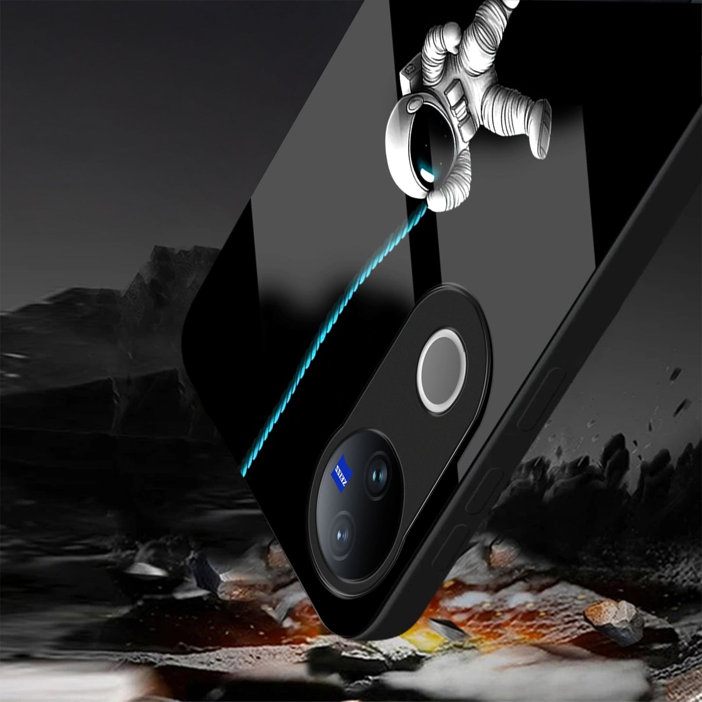 Vivo V50 5G Premium Acrylic Shockproof Glass Back Case (Zero Gravity)