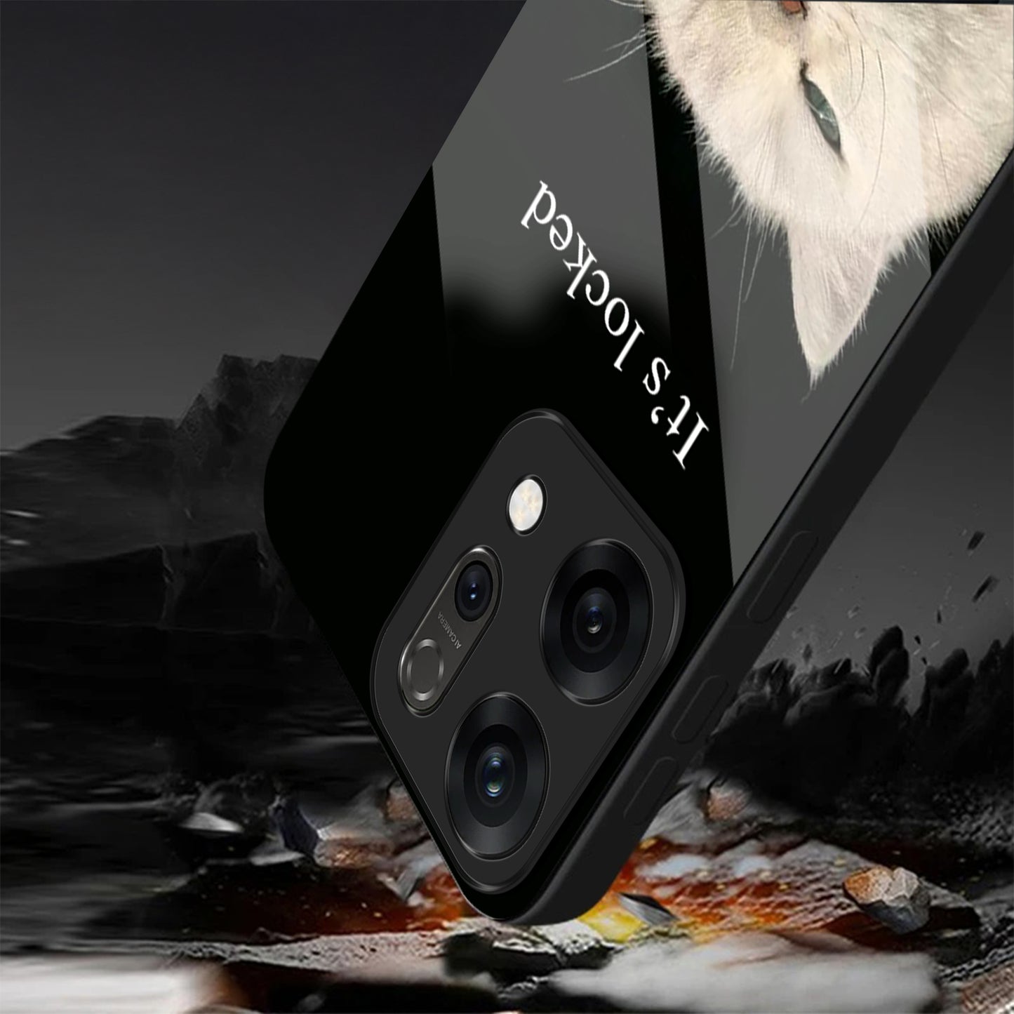 Oppo Reno 14 5G Funny Cat Meme Aesthetic Glass Case