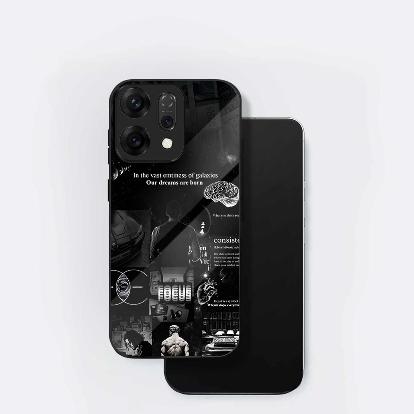 Oppo Reno 14 5G Premium Acrylic Shockproof Glass Back Case (Dream Case)