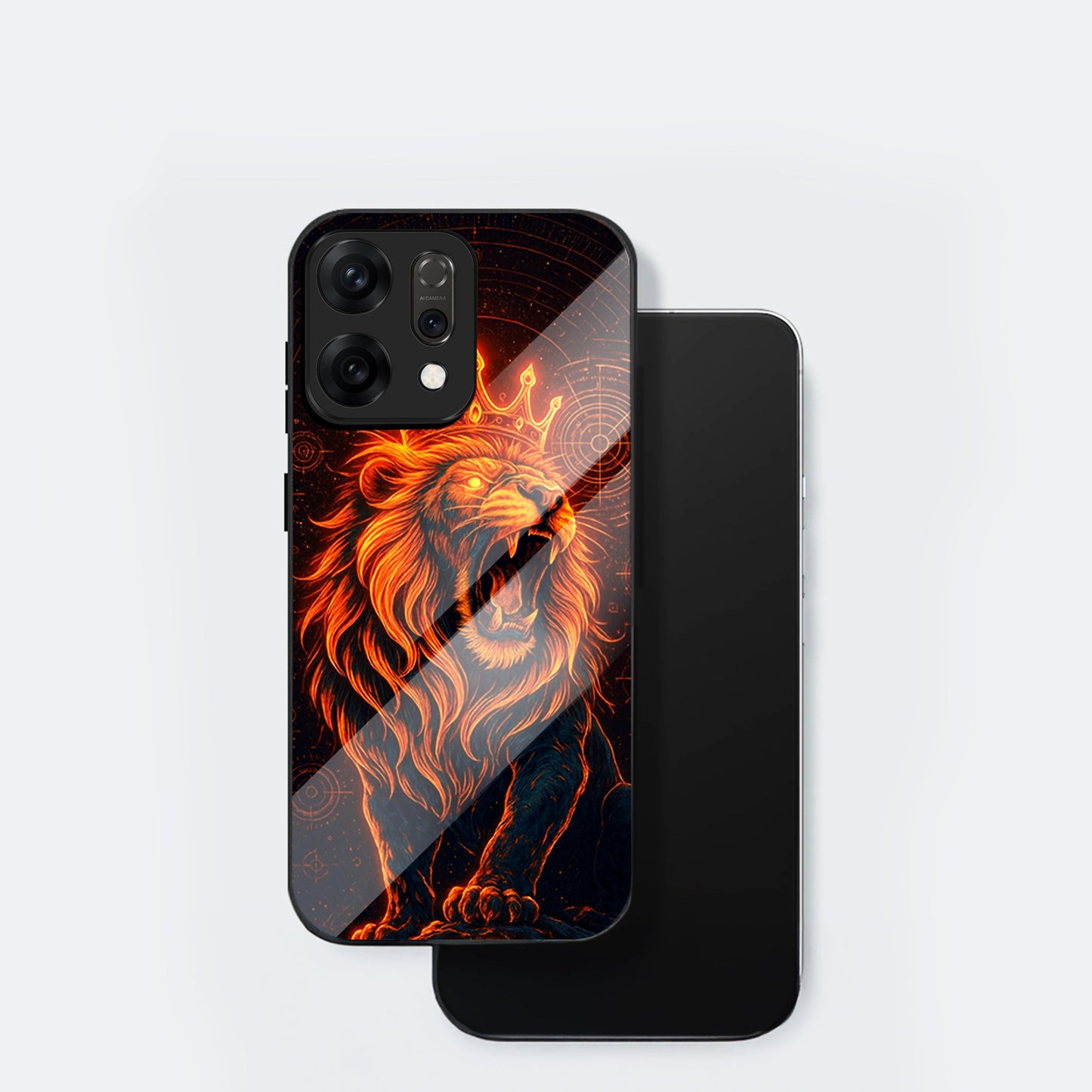 Oppo Reno14 5G Premium Acrylic Shockproof Glass Back Case (King of Cosmos)