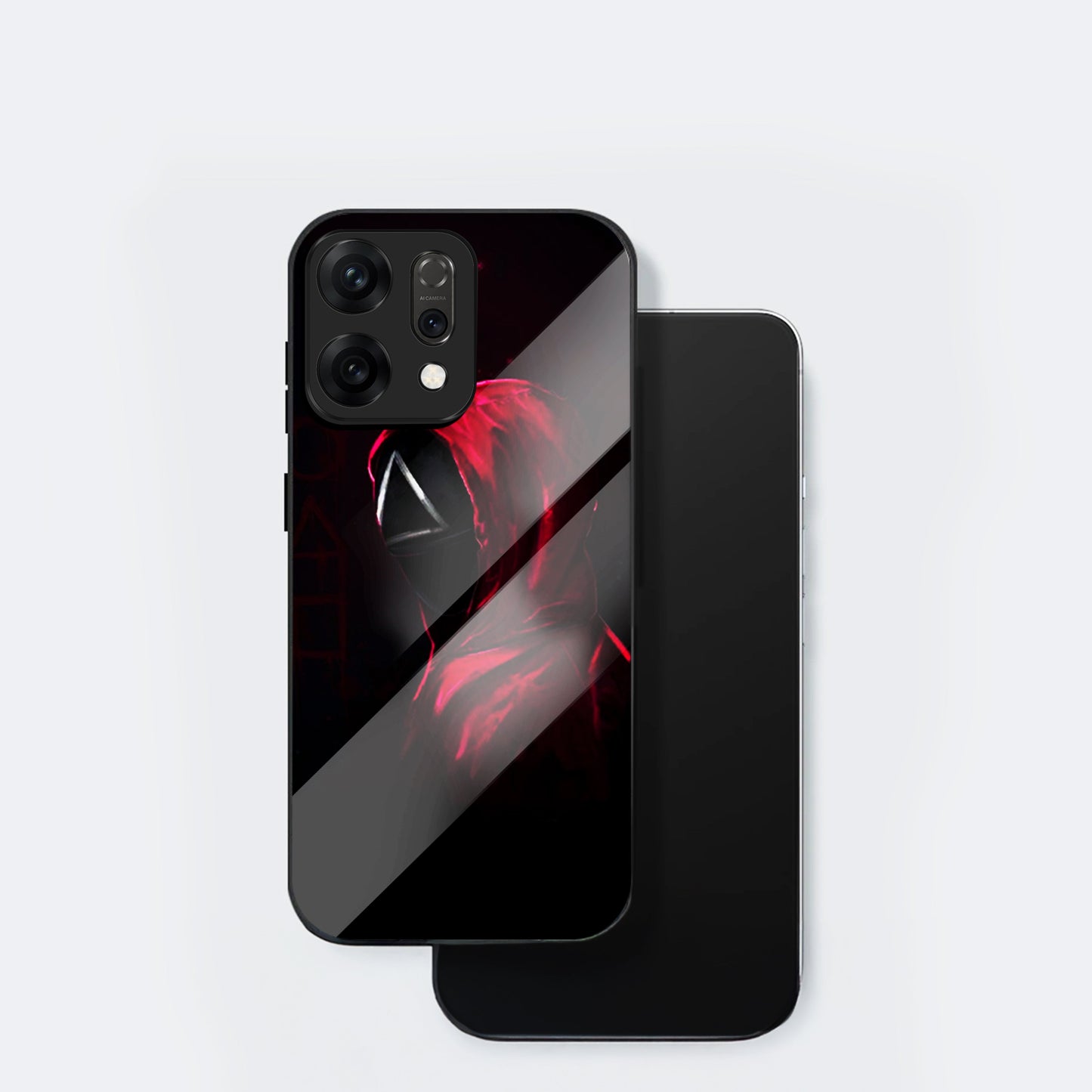 Oppo Reno14 5G Premium Acrylic Shockproof Glass Back Case (Triangle Mask)