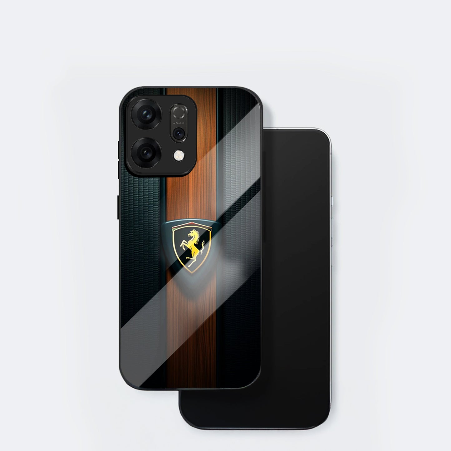 Oppo Reno14 5G Premium Acrylic Shockproof Glass Back Case (Royal Roadster)