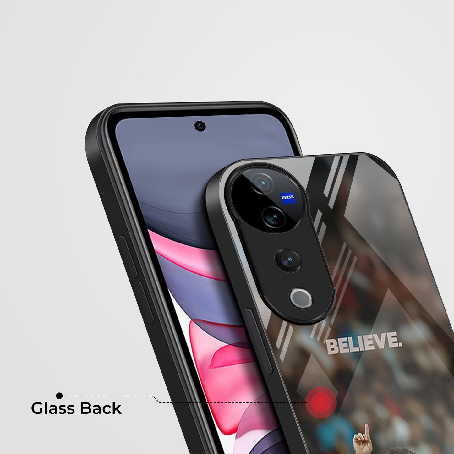 Vivo V40 Pro 5G Premium Acrylic Shockproof Glass Back Case (Virat Kohli)