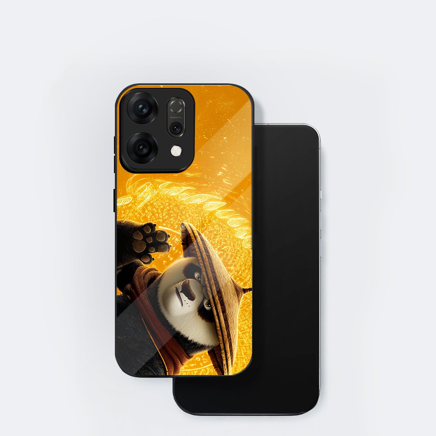 Oppo Reno 14 5G Kung Fu panda Character Design Aesthetic Glass Case