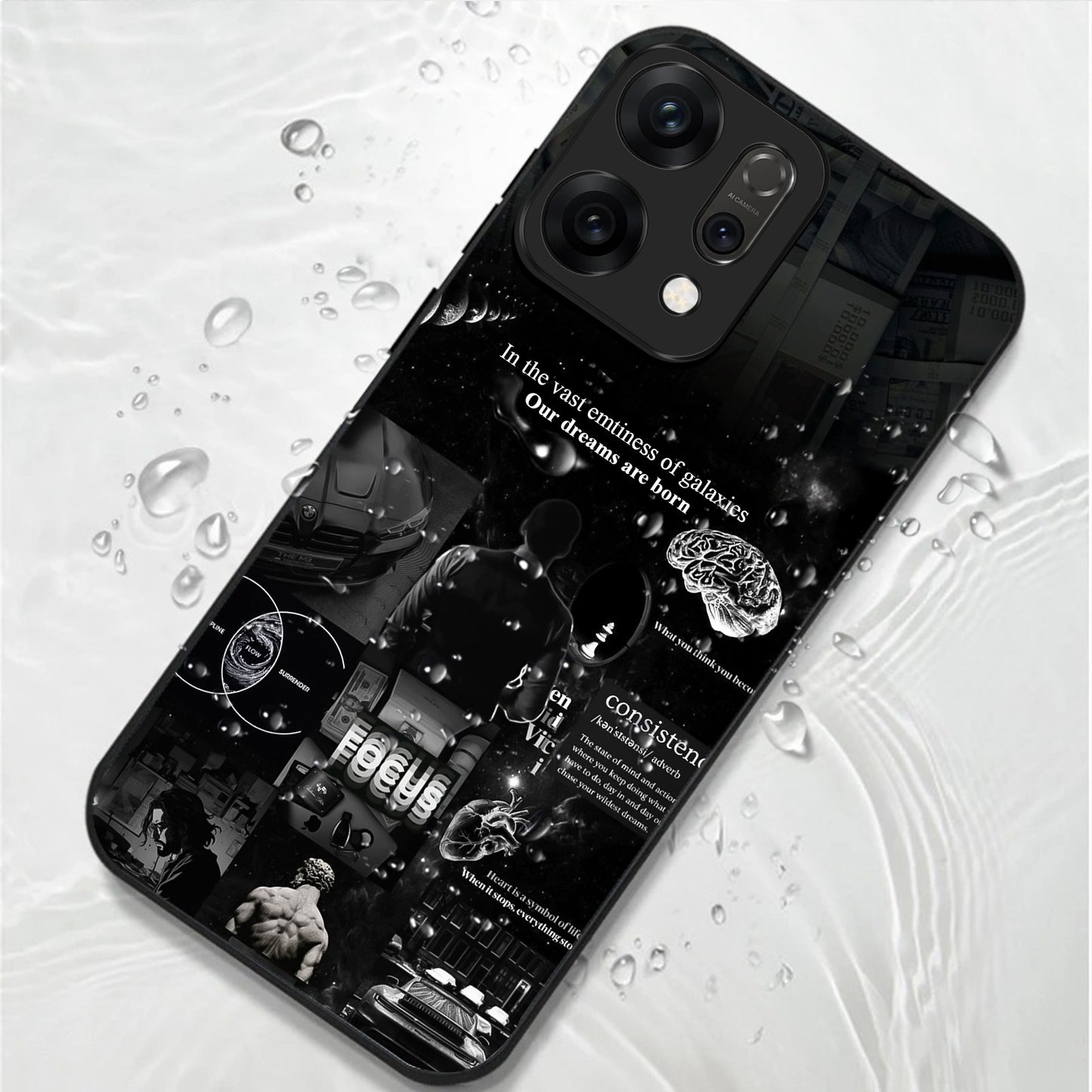 Oppo Reno 14 5G Premium Acrylic Shockproof Glass Back Case (Dream Case)