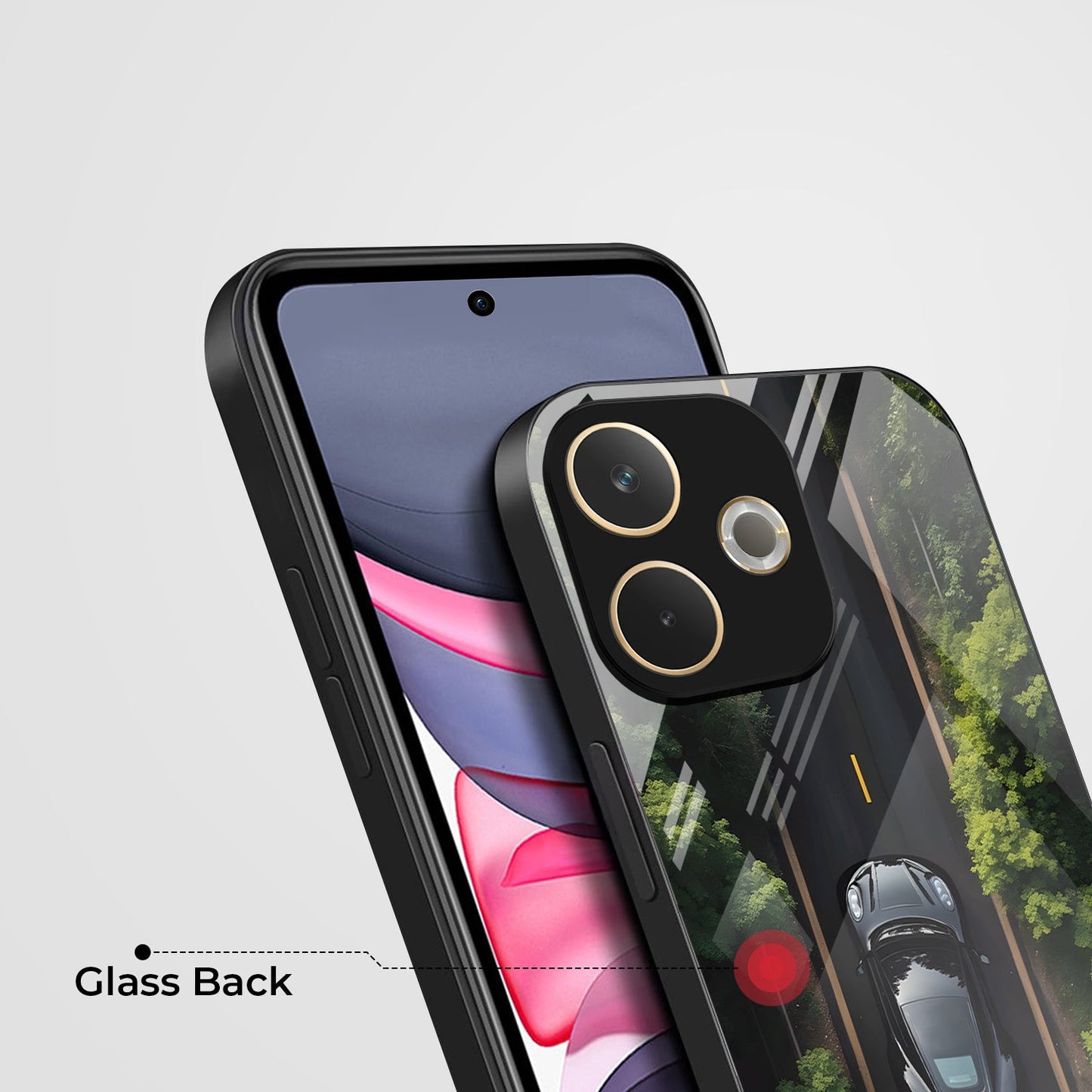 Oppo A5 Pro 5G Premium Acrylic Shockproof Glass Back Case (Never Give up)