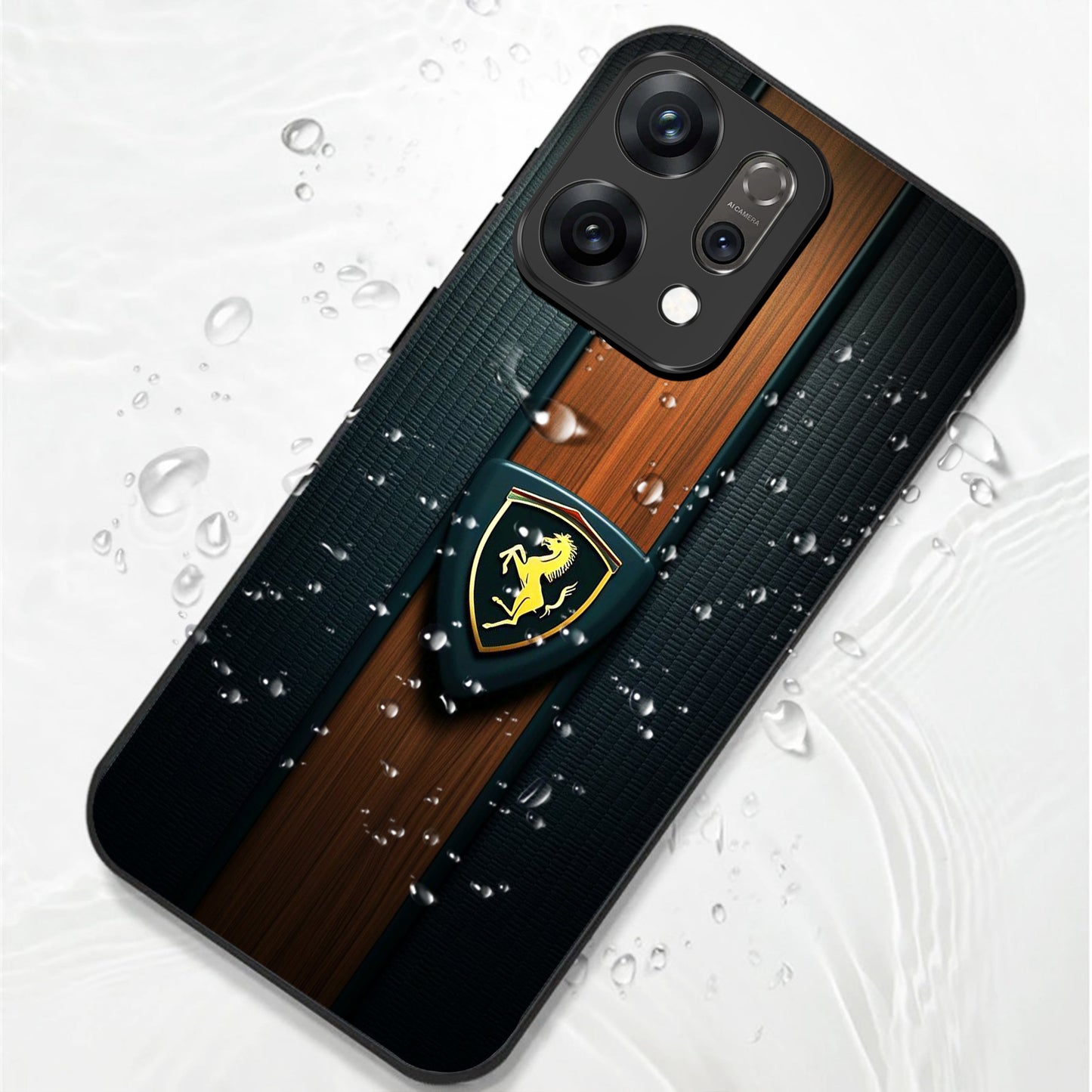 Oppo Reno14 5G Premium Acrylic Shockproof Glass Back Case (Royal Roadster)
