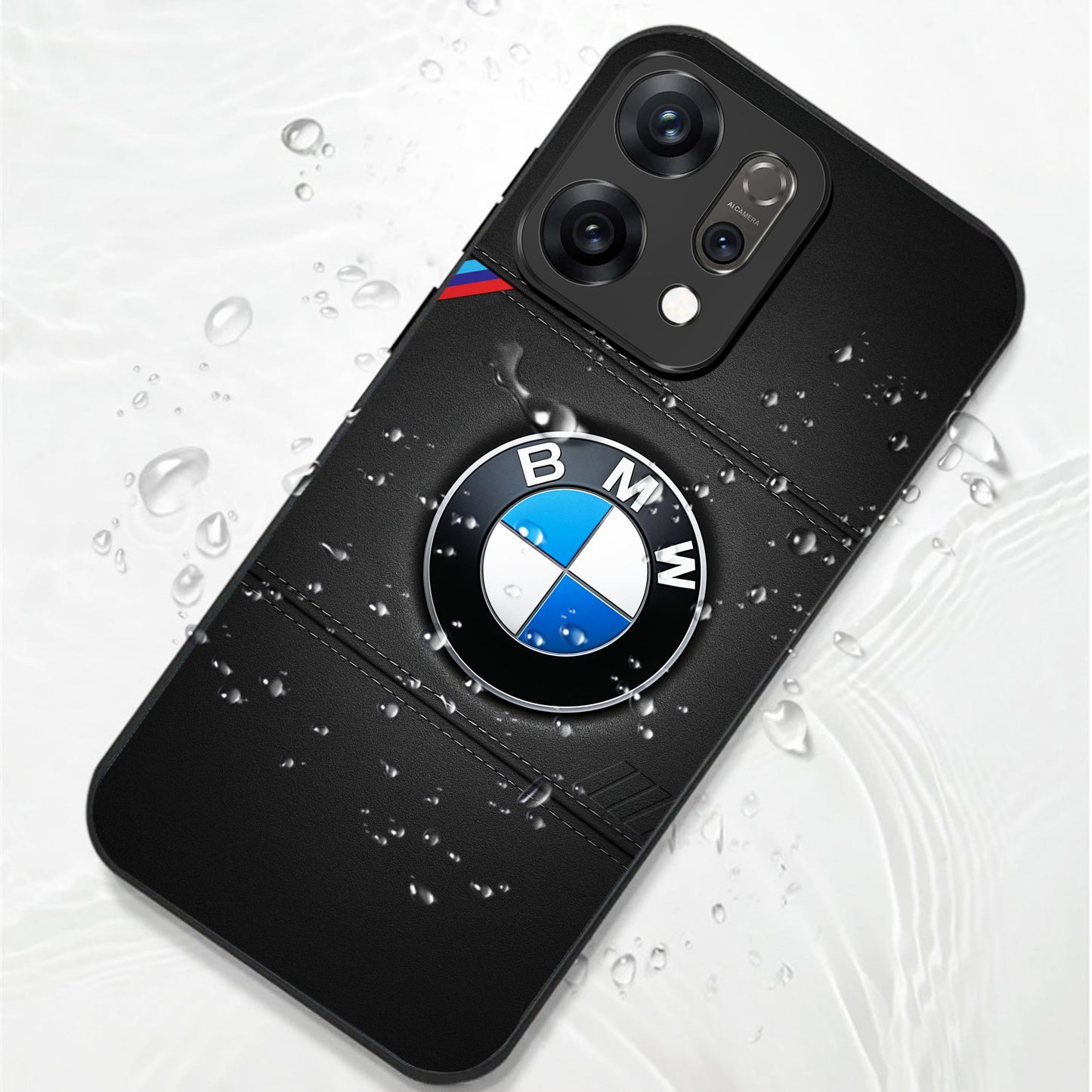 Oppo Reno14 5G Premium Acrylic Shockproof Glass Back Case (BMW LOGO)
