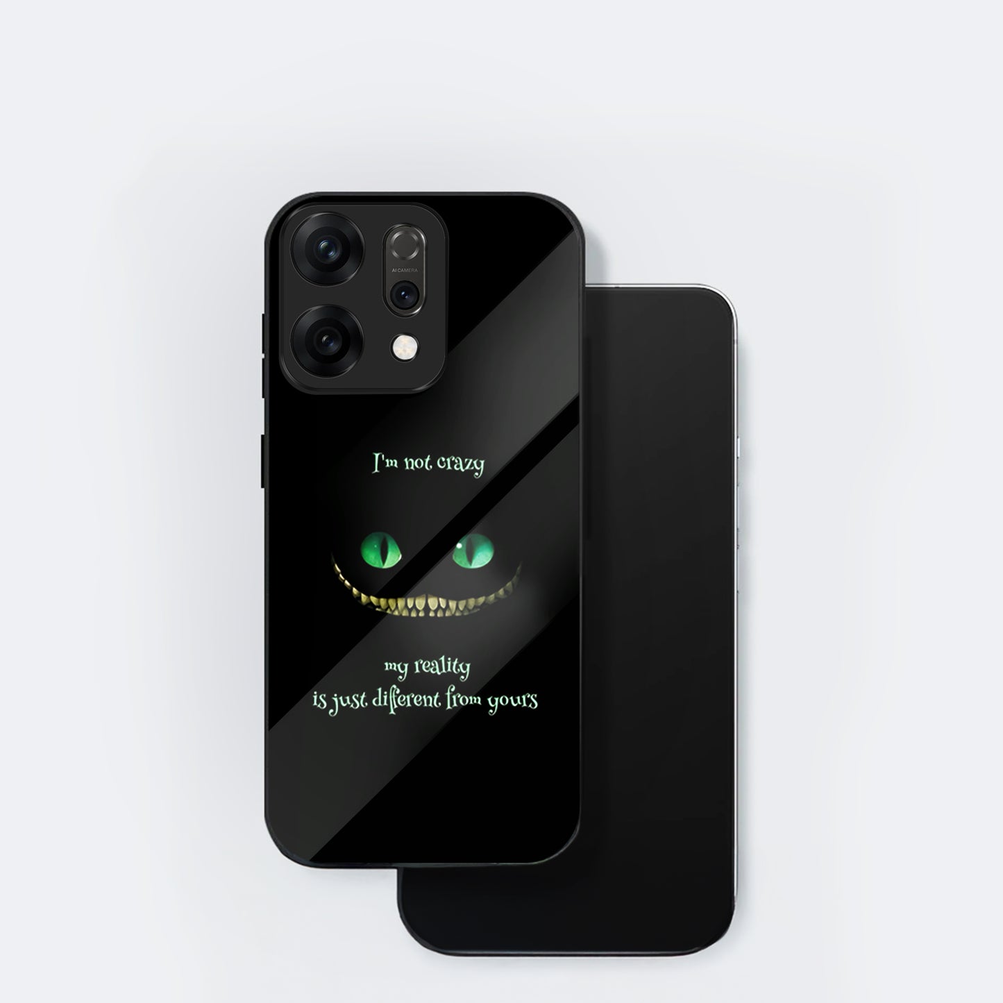 Oppo Reno 14 5G Mysterious Grin Glow Aesthetic Glass Case
