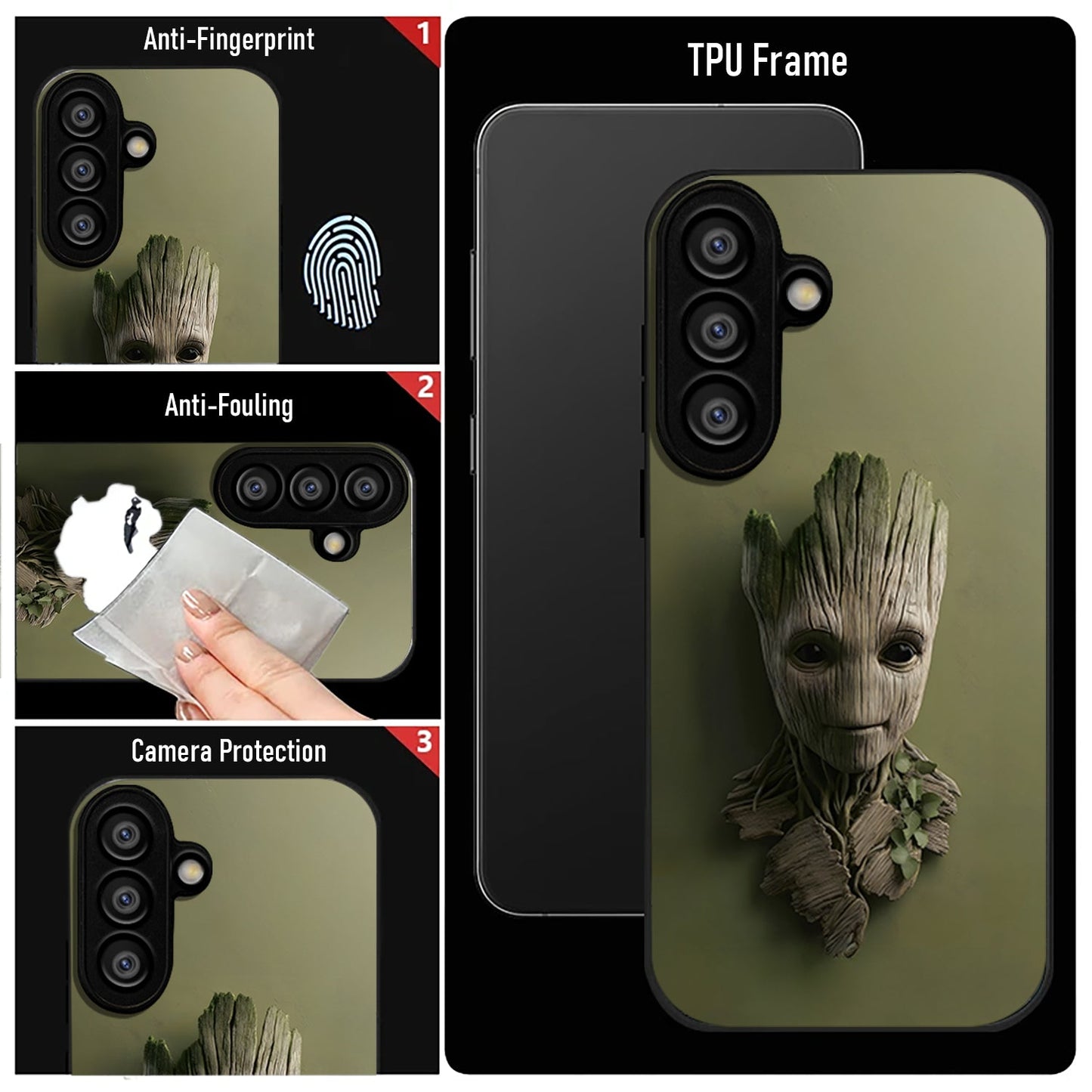 Samsung Galaxy A56 Premium Acrylic Shockproof Glass Back Case (Tree Buddy)