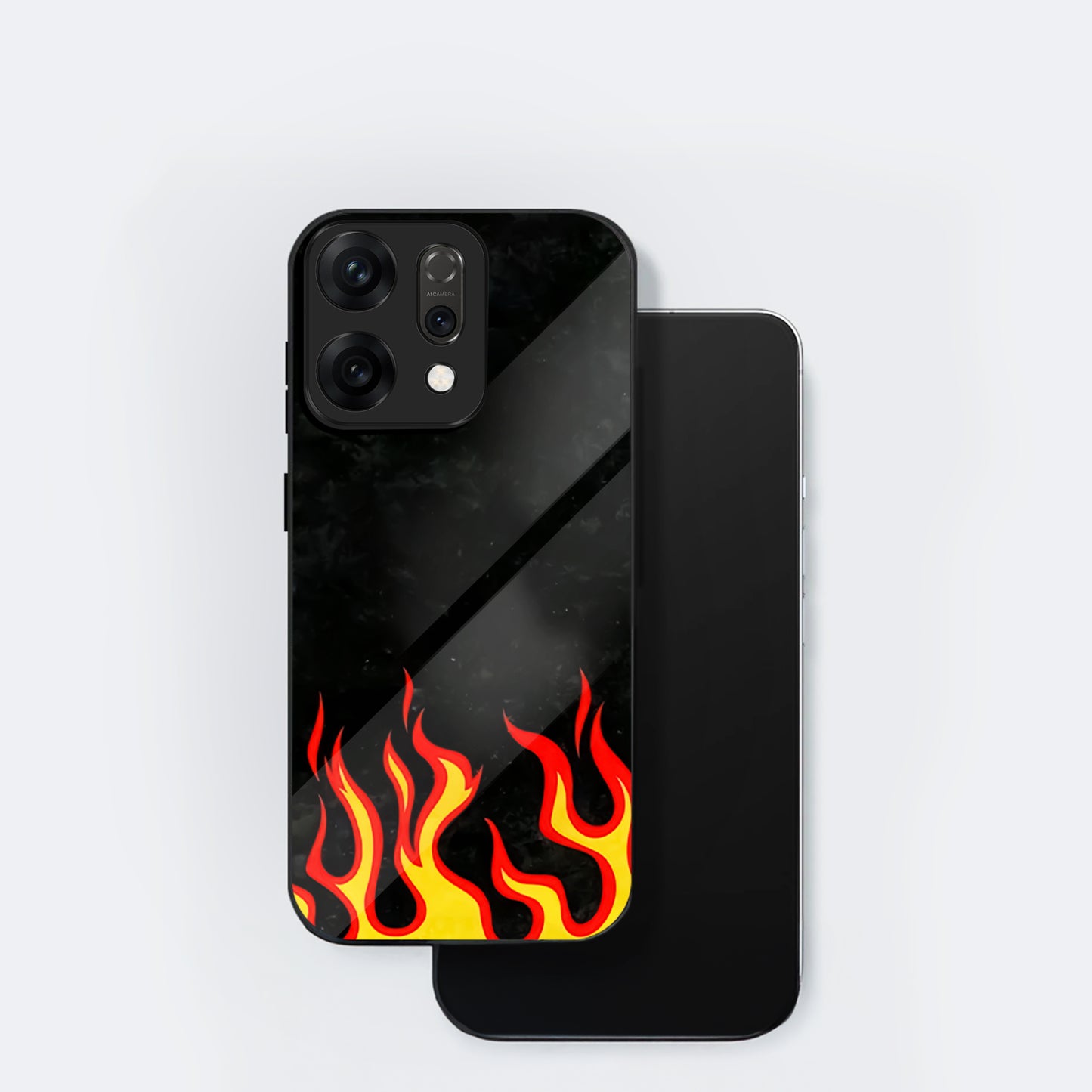 Oppo Reno 14 5G Hot Flame Aesthetic Glass Case