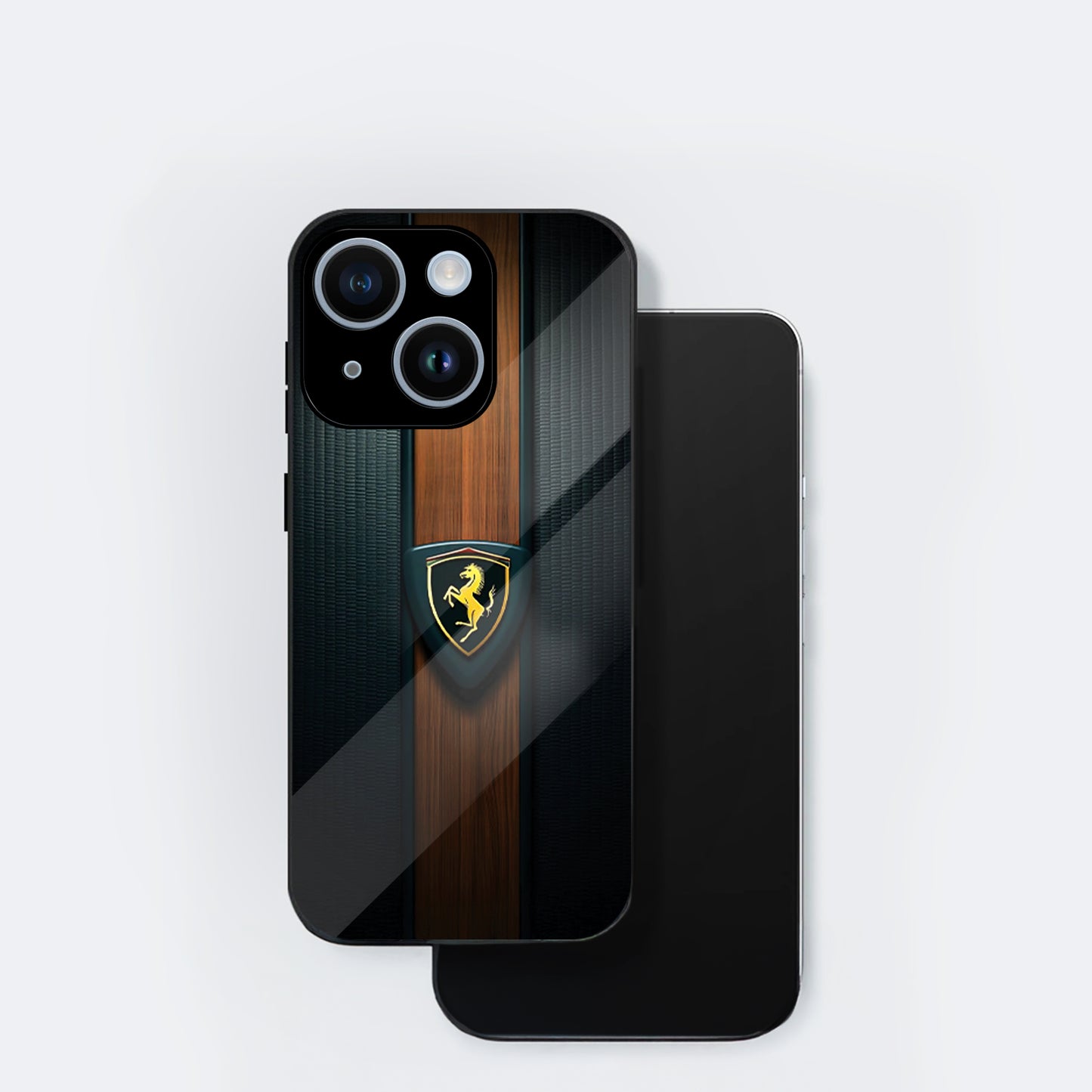 iPhone 14 Premium Acrylic Shockproof Glass Back Case (Royal Roadster)