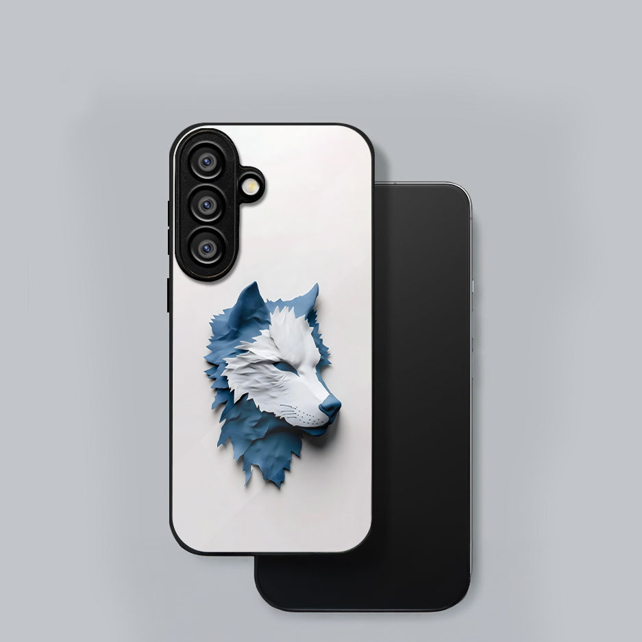 Samsung Galaxy A36 5G Premium Acrylic Shockproof Glass Back Case (Blue Wolf)