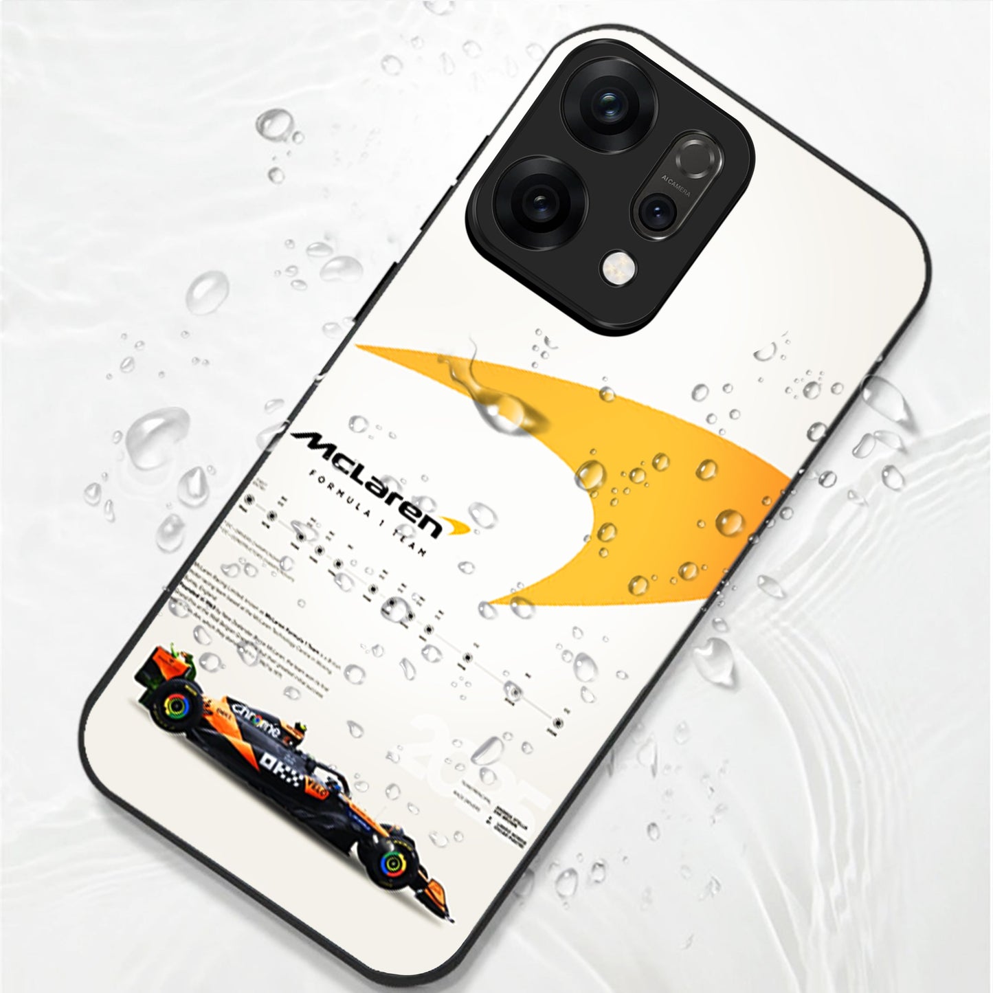 Oppo Reno 14 5G Premium Acrylic Shockproof Glass Back Case (McLaren Case)