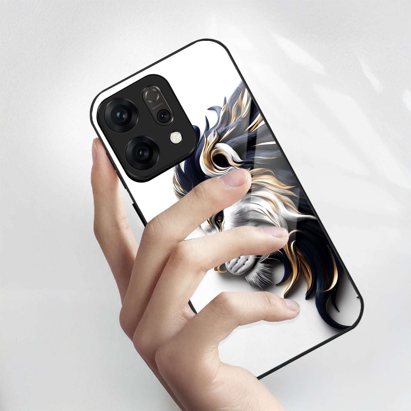 Oppo Reno14 5G Premium Acrylic Shockproof Glass Back Case (King’s Flow)