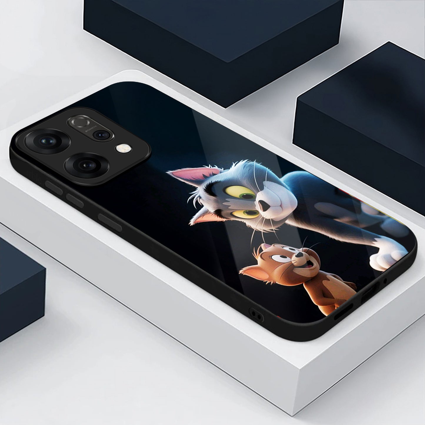 Oppo Reno 14 5G Classic Cartoon Characters Design Aesthetic Glass Case