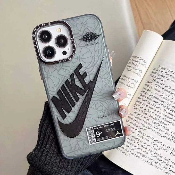 iPhone 14/15 Pro Black Printed, Slim Back Cover, Hard Ultra Protective Anti Shock iPhone Case