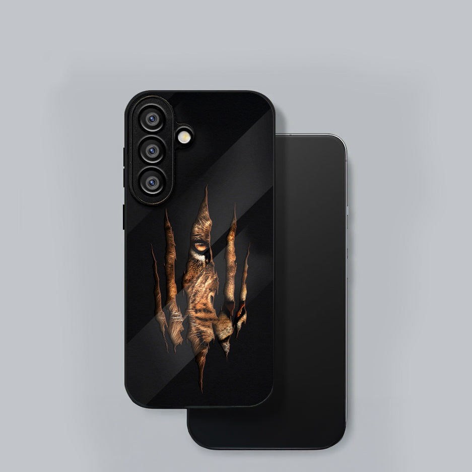 Samsung Galaxy A56 Premium Acrylic Shockproof Glass Back Case (Hidden Tiger)