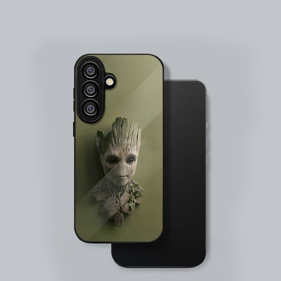 Samsung Galaxy A56 Premium Acrylic Shockproof Glass Back Case (Tree Buddy)