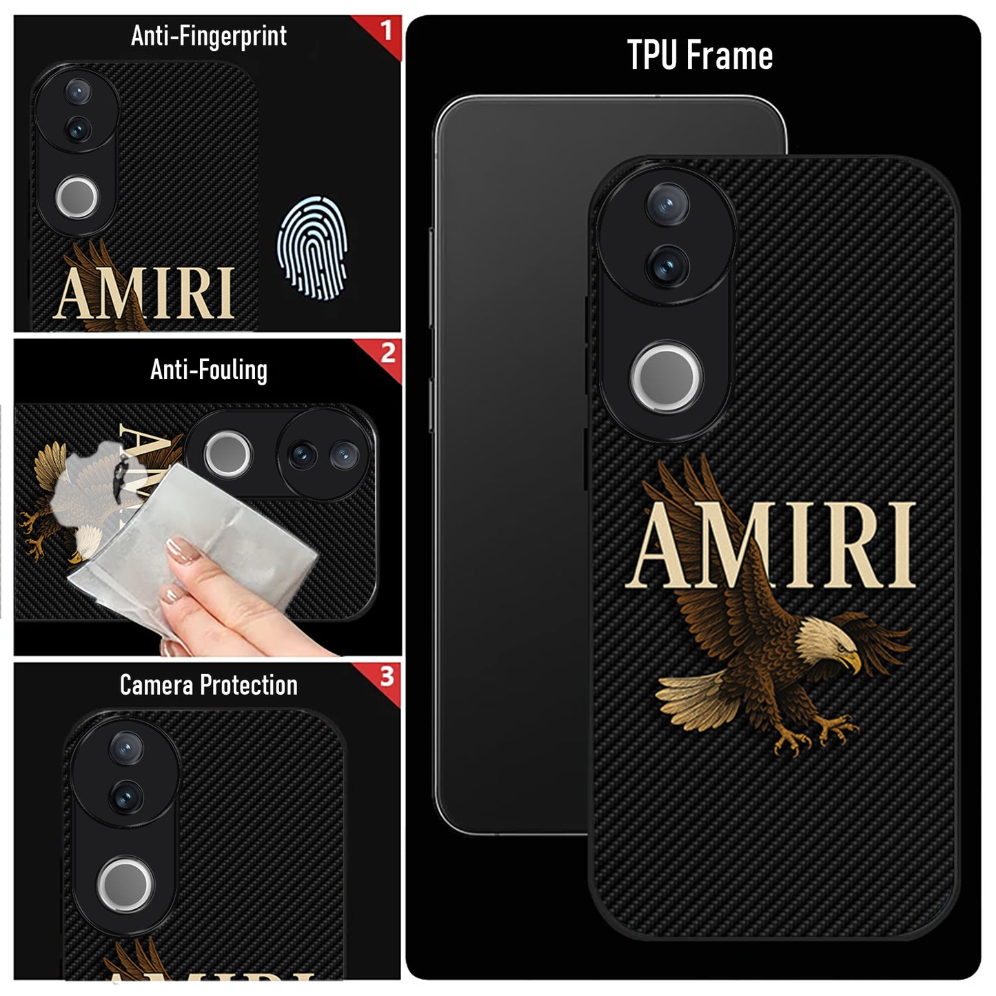 Vivo V50 5G Premium Acrylic Shockproof Glass Back Case (Amiri Case)