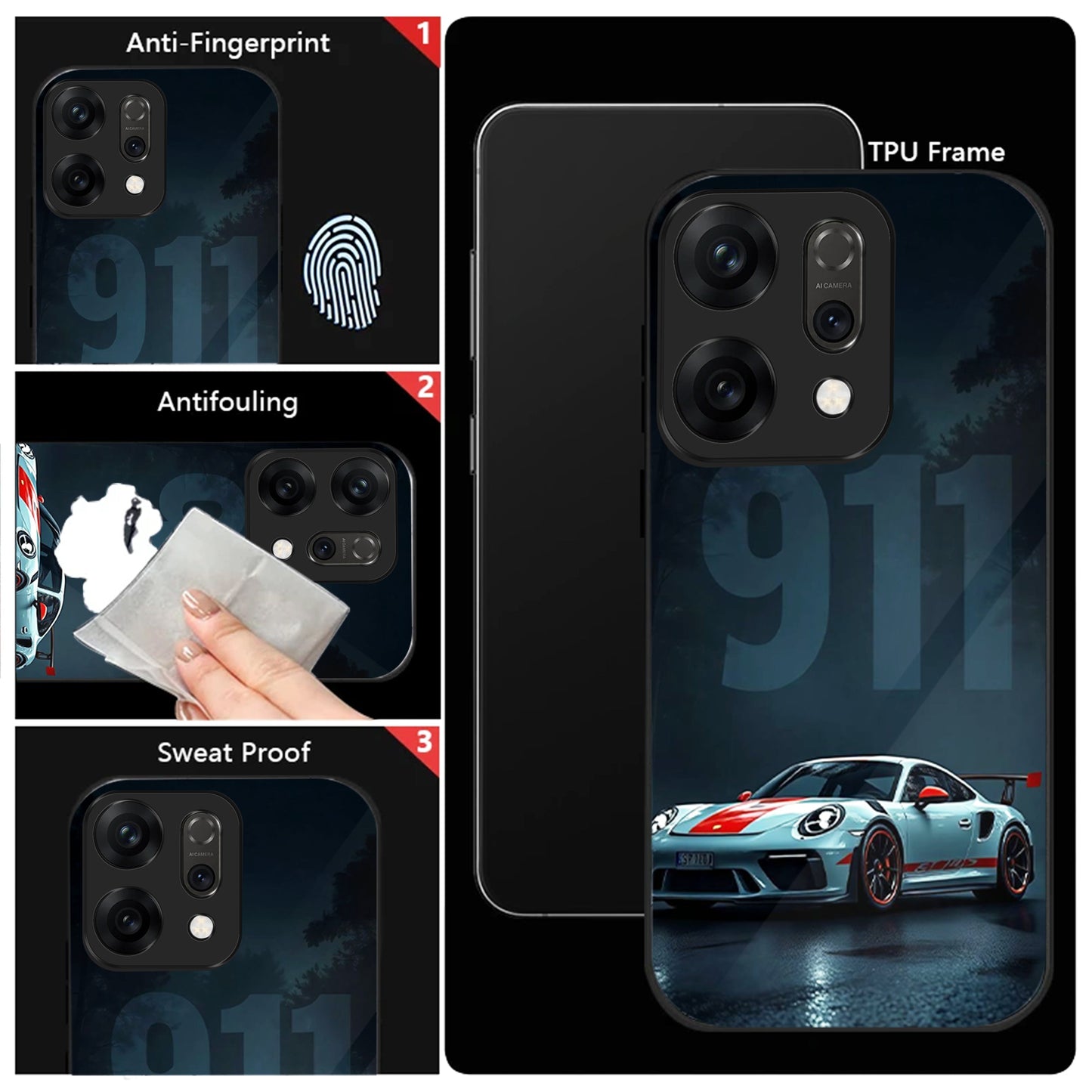 Oppo Reno 14 5G Premium Acrylic Shockproof Glass Back Case (GTR-911)